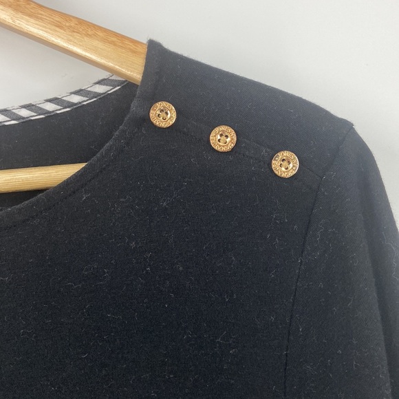 Jones NY black and white top with stripes medium - Picture 9 of 12